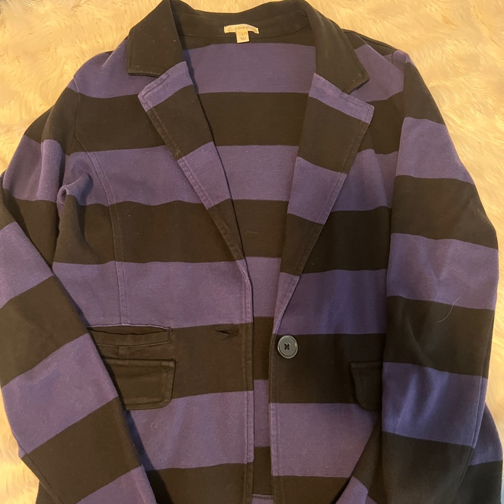 Comfy blazer style Caslon Blue/ Black Color Block